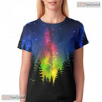 Vivid Colorful Space Graphic Print 3D Fashion Unisex T-Shirt For Adults And Teens