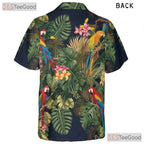 Colorful Tropical Jungle Parrot Bird Hawaiian Shirt Unisex Summer Beach Outfit