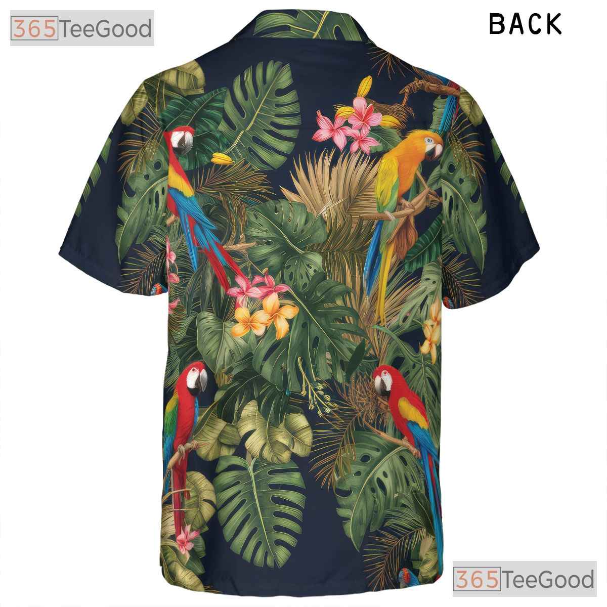 Colorful Tropical Jungle Parrot Bird Hawaiian Shirt Unisex Summer Beach Outfit
