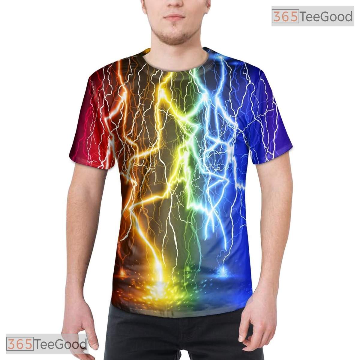 Vibrant Colorful Abstract Design 3D Graphic Printed Crewneck Unisex T-Shirt Tops