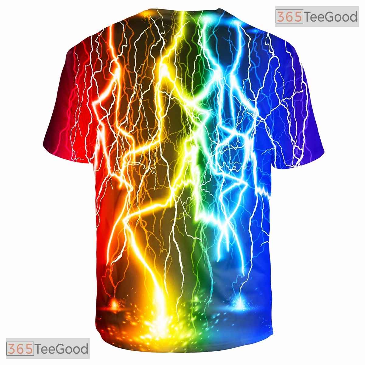 Vibrant Colorful Abstract Design 3D Graphic Printed Crewneck Unisex T-Shirt Tops