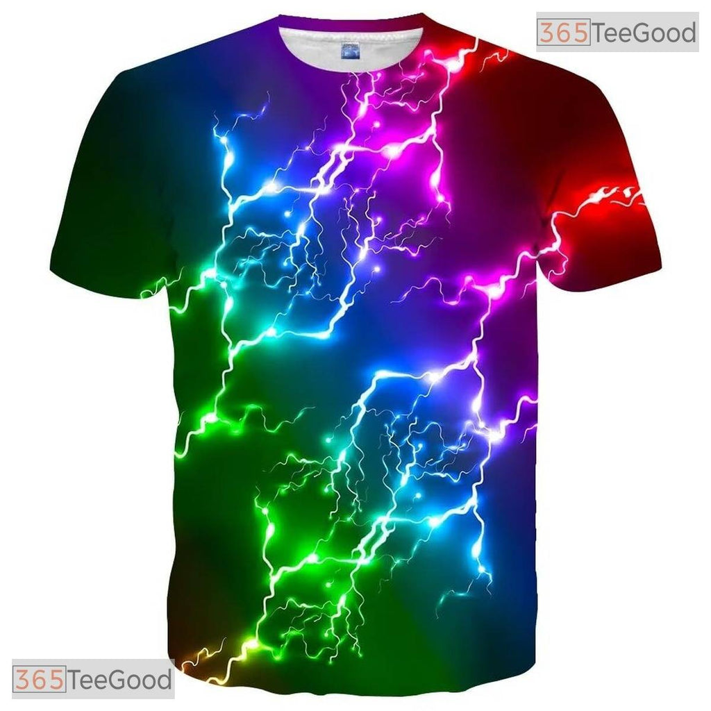 Abstract Cool Graphic Colorful Print 3D Casual Unisex T-Shirt Men Women Teens Top