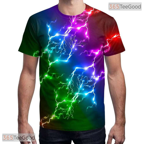 Abstract Cool Graphic Colorful Print 3D Casual Unisex T-Shirt Men Women Teens Top