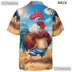 Cool Rooster Animal Summer Vibes Beachwear Hawaiian Shirt Men Women Outfit