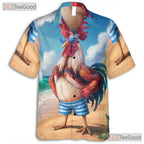 Cool Rooster Funny Beach Sunset Animal Summer Hawaiian Shirt Unisex Outfit