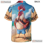 Cool Rooster Funny Beach Sunset Animal Summer Hawaiian Shirt Unisex Outfit