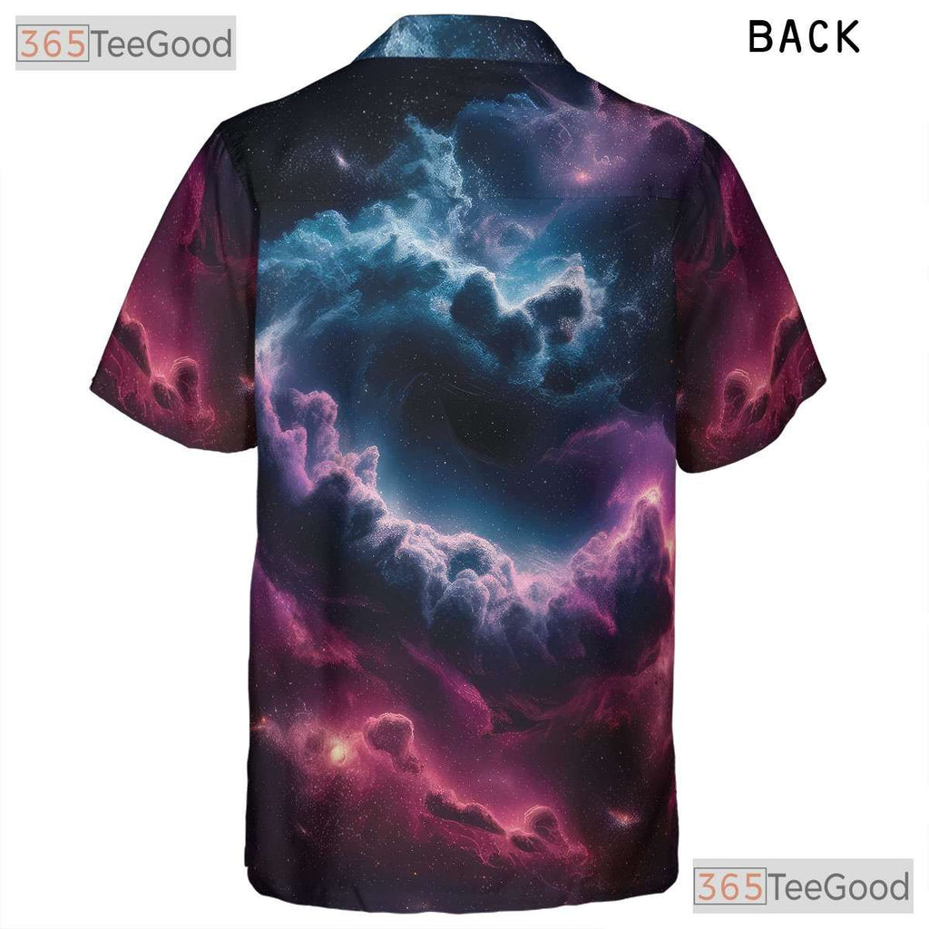 Cosmic Nebula Space Galaxy Aesthetic Hawaiian Shirt Unisex Beach Party Outfit Top