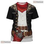 Black Cow Print Oktoberfest Beer Costume Novelty 3D Printed Casual Unisex T-Shirt Tops