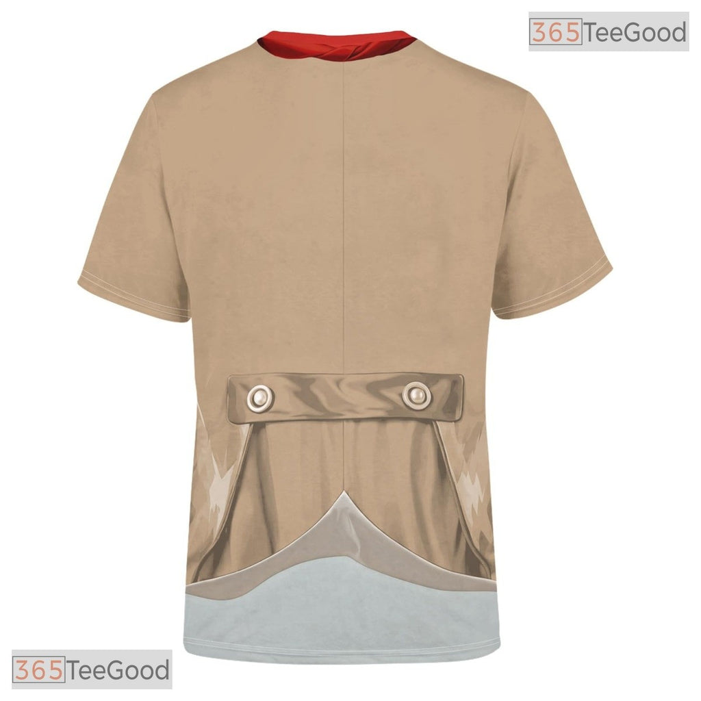 Khaki Cow Print Oktoberfest Beer Costume Novelty 3D Printed Casual Unisex Tee Shirt Top