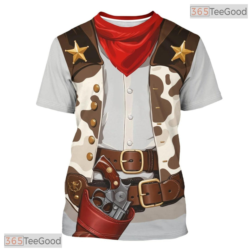 Cow Milk Print Oktoberfest Beer Costume Novelty 3D Printed Casual Unisex Tee Shirt Top