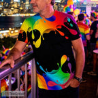 Colorful Painted Art Space Graphic 3D Printed Casual Unisex Short Sleeve Tee