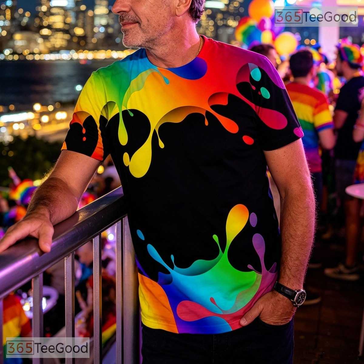 Colorful Painted Art Space Graphic 3D Printed Casual Unisex Short Sleeve Tee