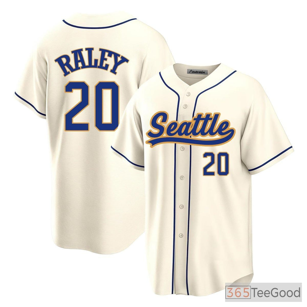 Cream Baseball Jersey for Men & Women - Personalized with Your Chosen Name & Number