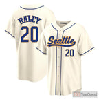 Cream Baseball Jersey for Men & Women - Personalized with Your Chosen Name & Number