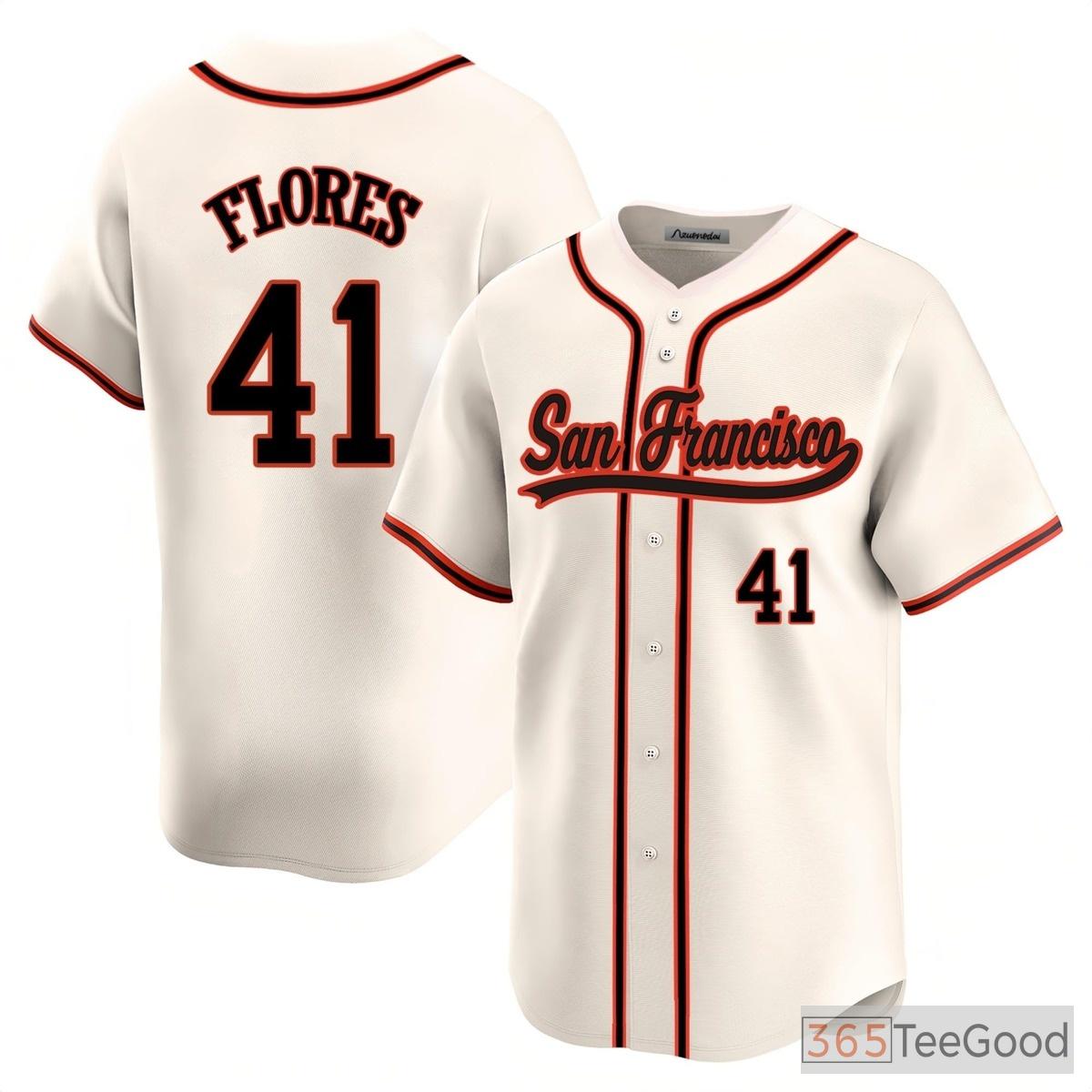 Cream Baseball Jersey Tee - Stitched Custom Name, Number, and Team for Men & Women