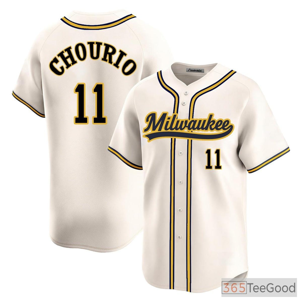 Cream Baseball Jersey Tee - Stitched for Your Own Custom Name & Number Design