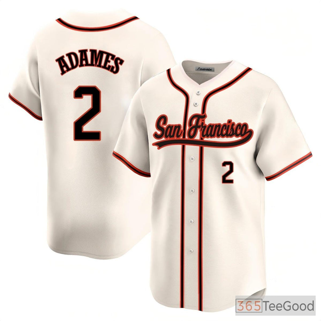 Cream Baseball Jersey Tee for Men & Women - Stitched Custom Name & Number Apparel