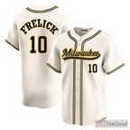 Cream Baseball Jersey Tee for Men & Women - Stitched Custom Name, Number & Design