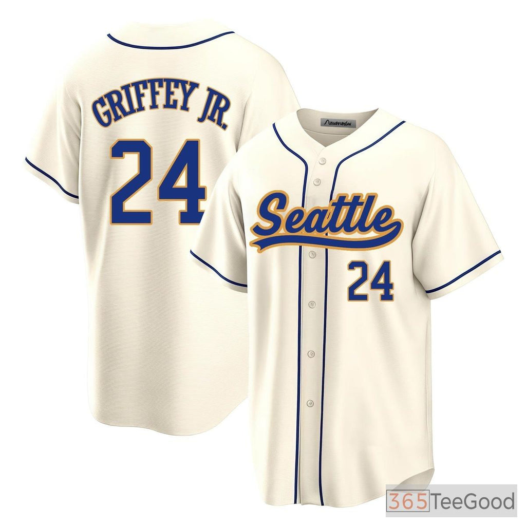 Cream Baseball Jersey Tee for Men & Women - Stitched for Individual Customization
