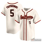 Cream Baseball Jersey Tee for Men & Women - Your Custom Name, Number, and Logo