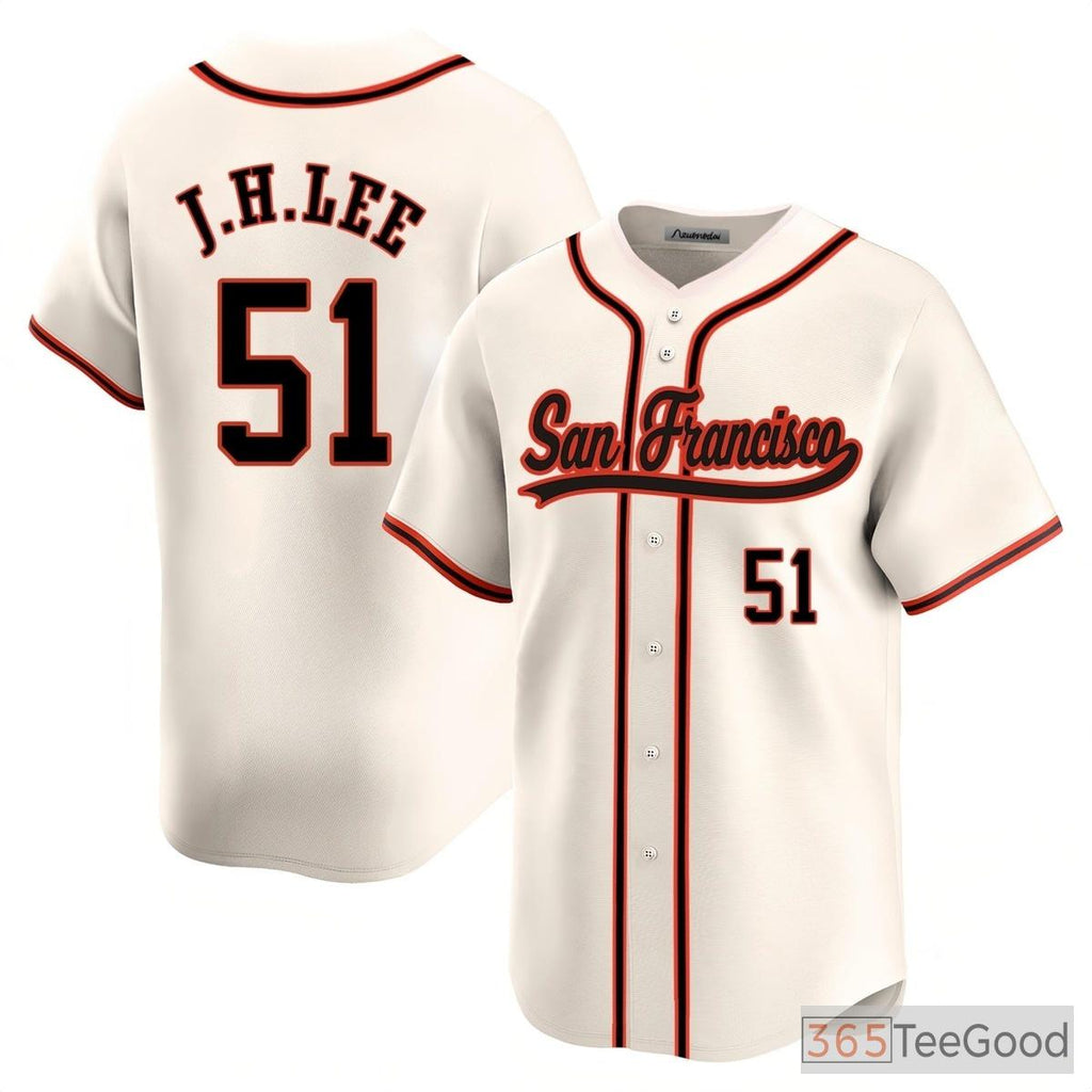 Cream Baseball Jersey Tee for Men & Women - Stitched Custom Player & Team Options