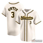 Cream Baseball Jersey Tee for Men & Women - Stitched for Customizable Fan Wear
