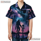 Cryptid Alien Bigfoot Hawaiian Shirt - Men's UFO Space Galaxy Adventure