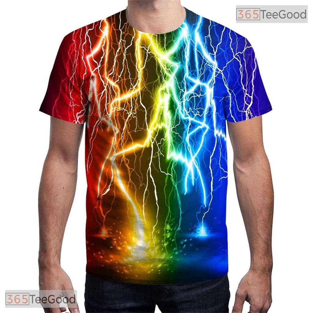 Deep Blue Cosmic Space Graphic Art 3D Printed Casual Unisex Tee Shirt Apparel