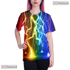 Deep Blue Cosmic Space Graphic Art 3D Printed Casual Unisex Tee Shirt Apparel