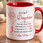 Personalized To My Daughter Mug - Custom Mother's Day Keepsake Ceramic Accent Mug