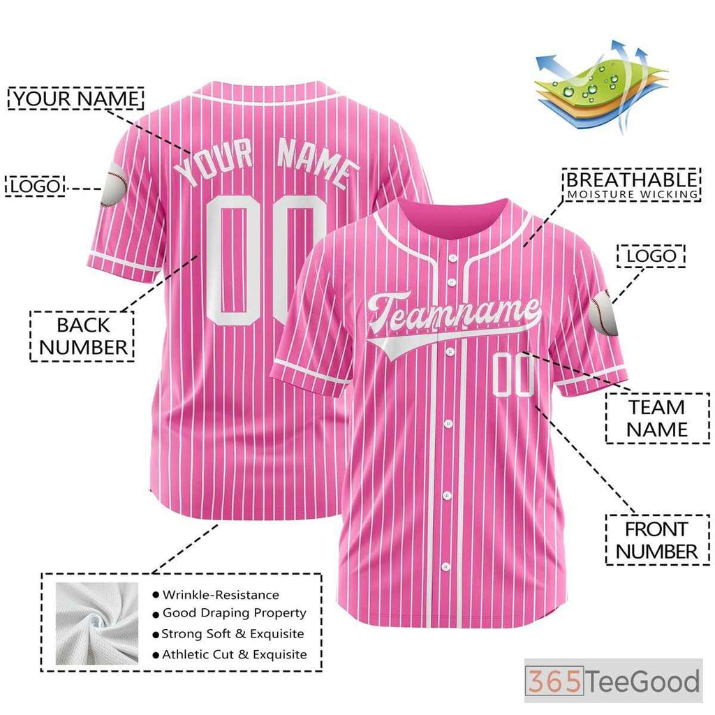 Custom Baseball Jersey Tee for Men & Women - Personalize with Your Player Details