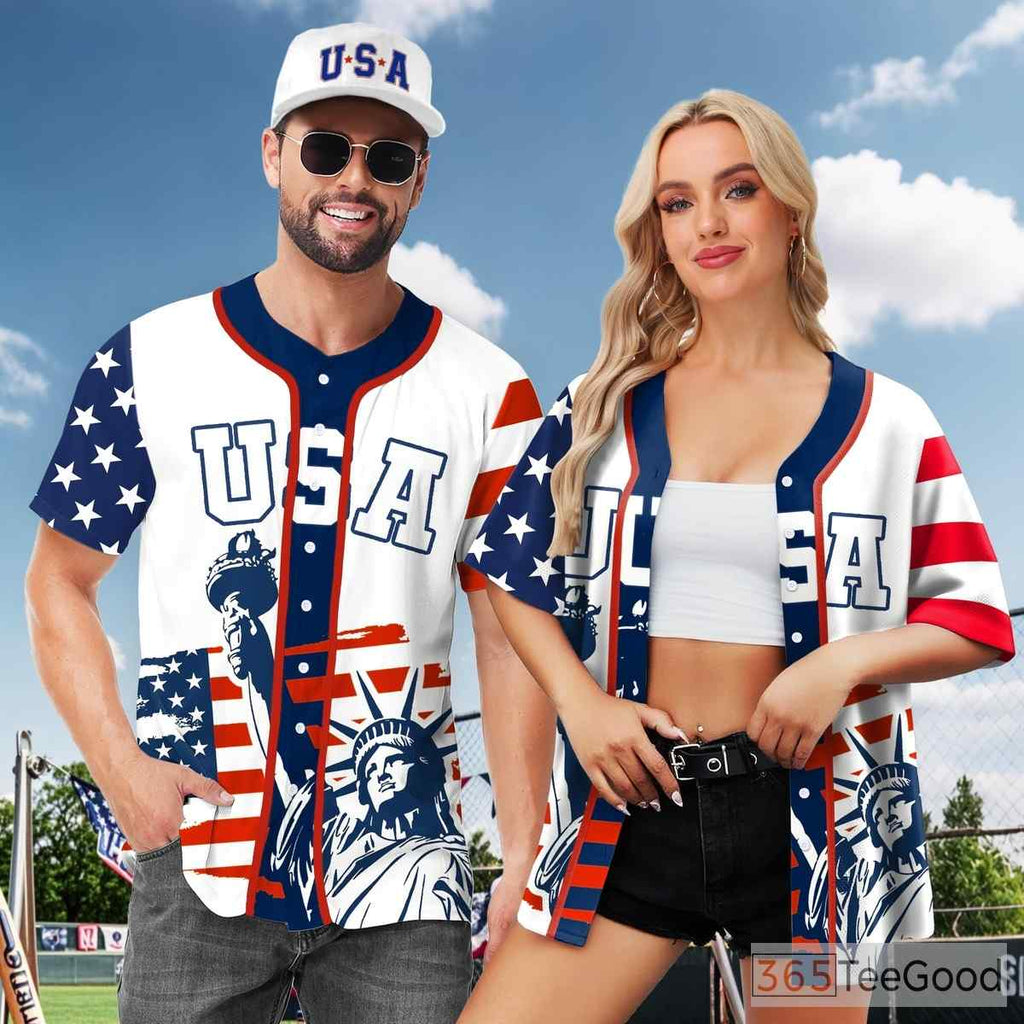 Custom Baseball Jersey Tee for Men & Women - Stitched Name, Number & Team Look