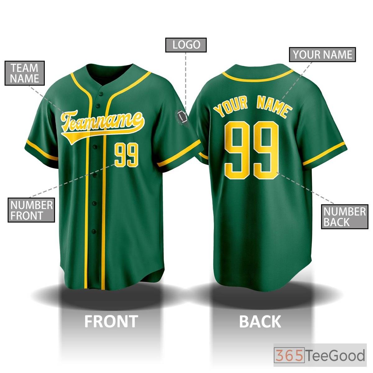 Custom Baseball Jersey Tee for Men & Women - Personalize Your Team & Player Look