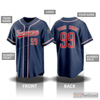 Custom Baseball Jersey Tee for Men & Women - Personalize with Your Team's Text & Logo