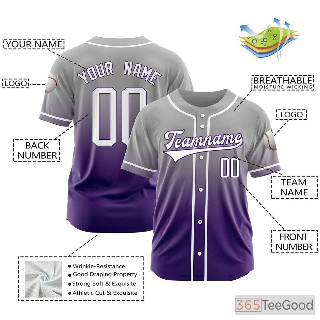 Custom Baseball Jersey Tee for Men & Women - Personalized with Your Text & Logo