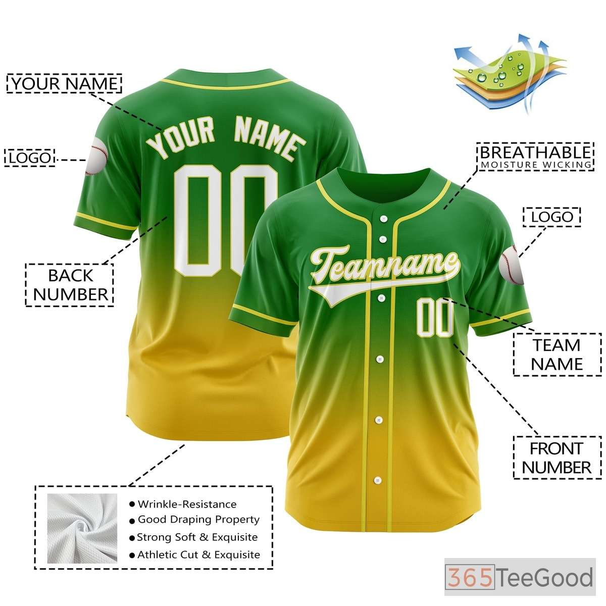Custom Baseball Jersey Tee for Men & Women – Personalize Your Team's Look