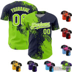 Custom Blue Green Navy Baseball Jersey Tee for Men & Women - Stitched Player Details
