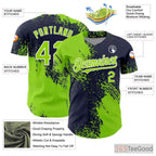 Custom Blue Green Navy Baseball Jersey Tee for Men & Women - Stitched Player Details