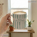 Custom Stripe Nana New Grandma Mother's Day Gift Two Tone Premium Ceramic Accent Mug
