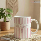 Custom Stripe Nana New Grandma Mother's Day Gift Two Tone Premium Ceramic Accent Mug