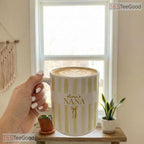 Custom Stripe Nana New Grandma Mother's Day Gift Two Tone Premium Ceramic Accent Mug