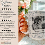 Custom Mom Photo Mug - Vintage Floral Mother's Day Keepsake Gift Ceramic Accent Mug