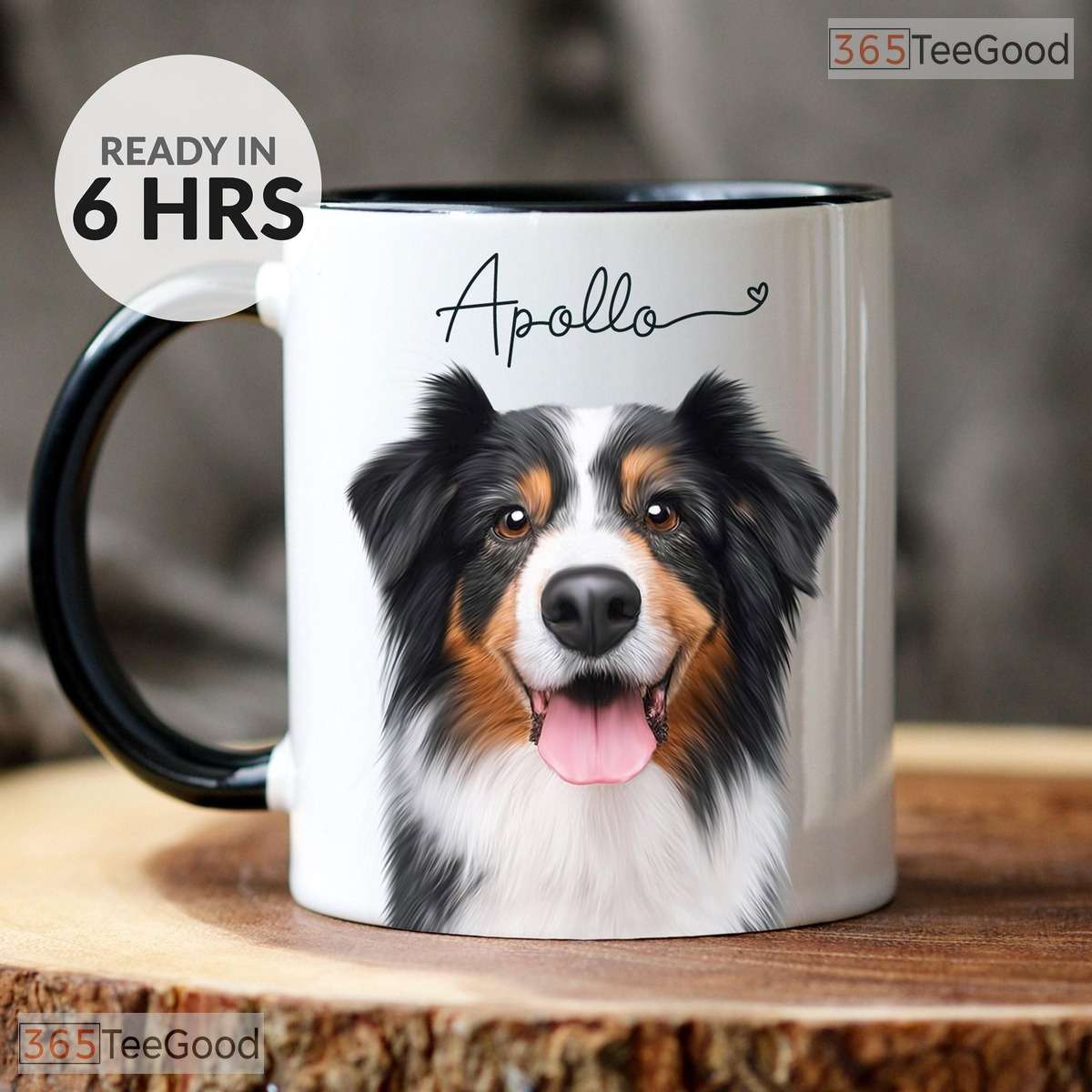 Personalized Photo Mug for Pet Parents - Custom Dog Portrait Art Ceramic Gift Accent Mug
