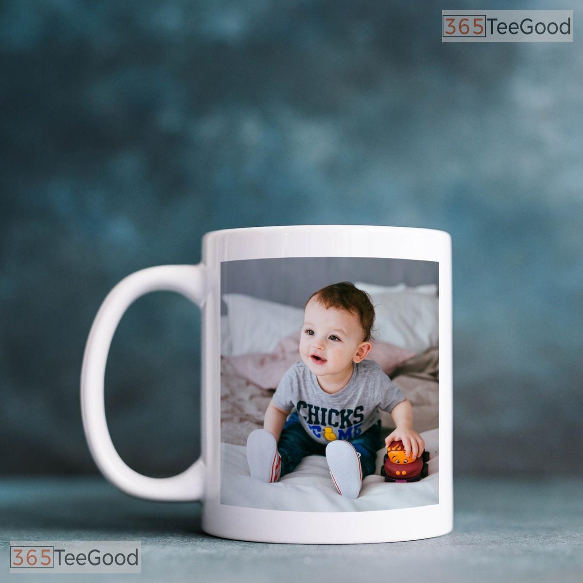 Personalized Custom Text Photo Mug - Unique Birthday Anniversary Gift Ceramic Accent Mug