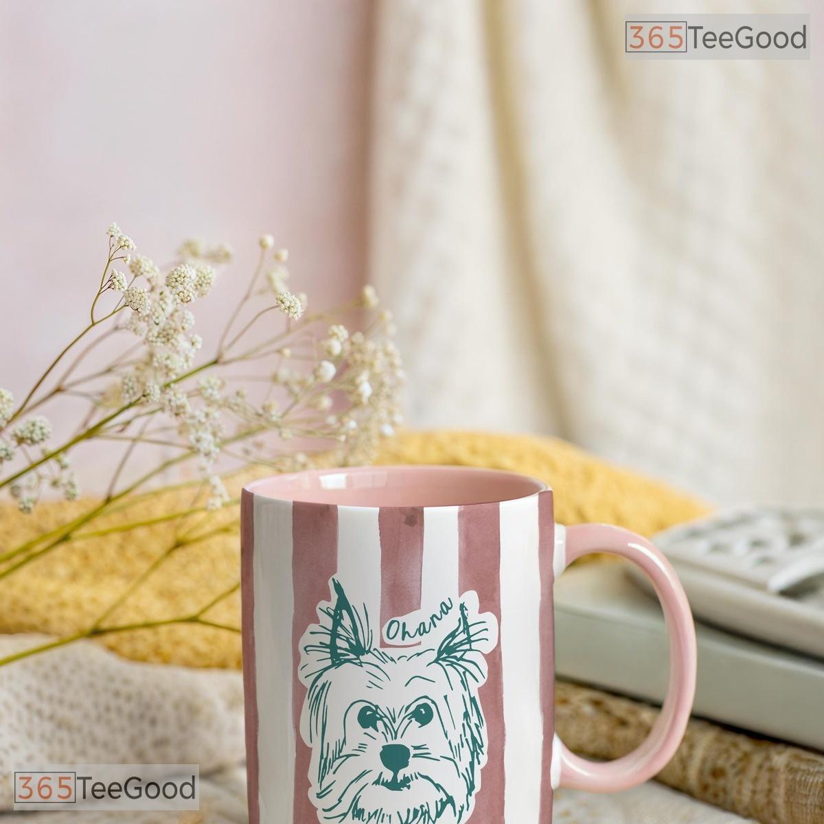 Personalized Pet Photo Keepsake Mug - Custom Dog or Cat Portrait Ceramic Accent Mug