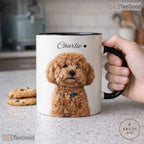 Custom Pet Photo Portrait Mug - Personalized Dog or Cat Lover Gift Ceramic Accent Mug