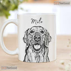 Custom Pet Photo Coffee Cup with Name - Personalized Dog Mom Gift Ceramic Accent Mug