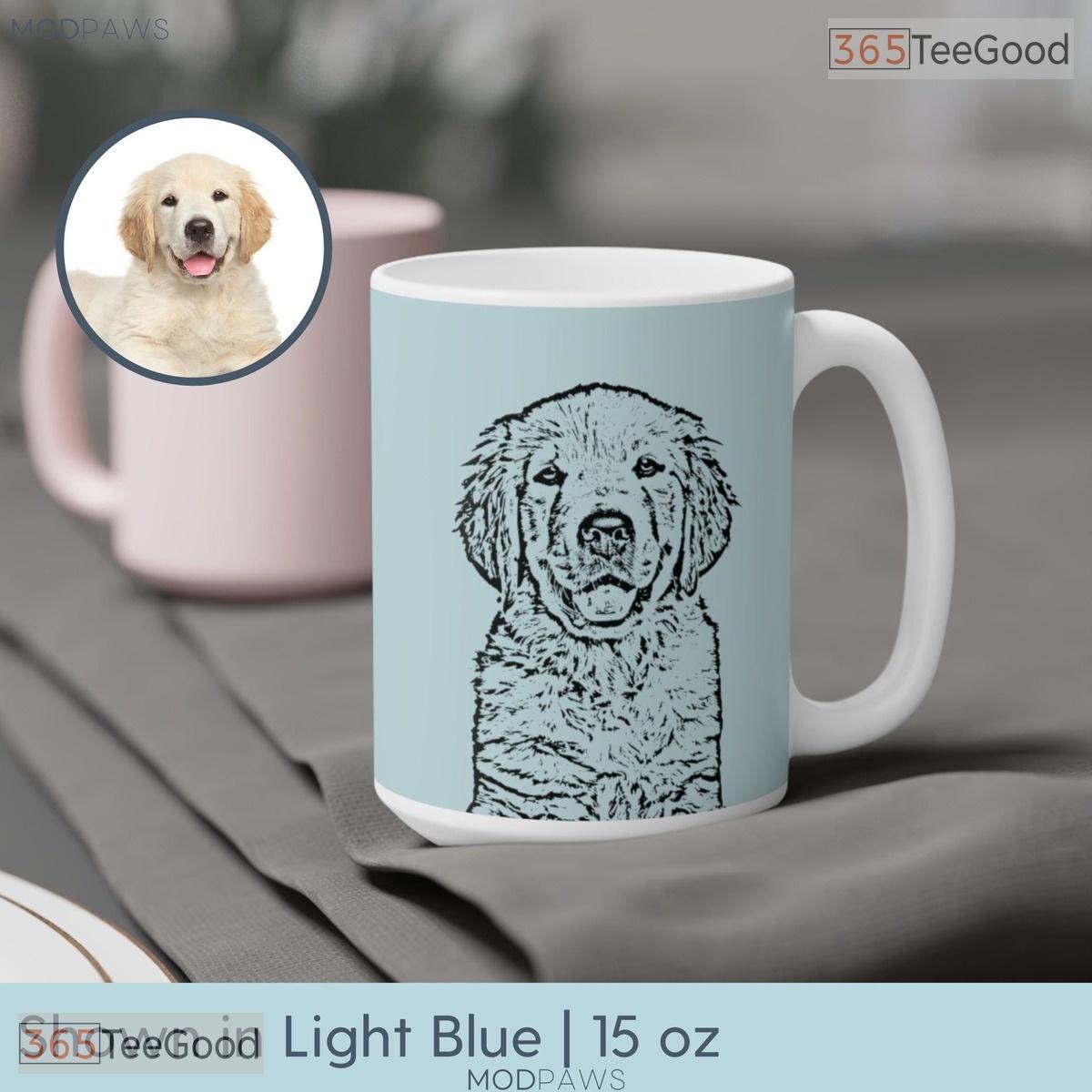 Personalized Pet Mug with Photo and Name - Custom Dog Mom Coffee Cup Ceramic Accent Mug