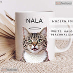 Personalized Dog Portrait Coffee Cup - Custom Pet Name Photo Gift Ceramic Accent Mug