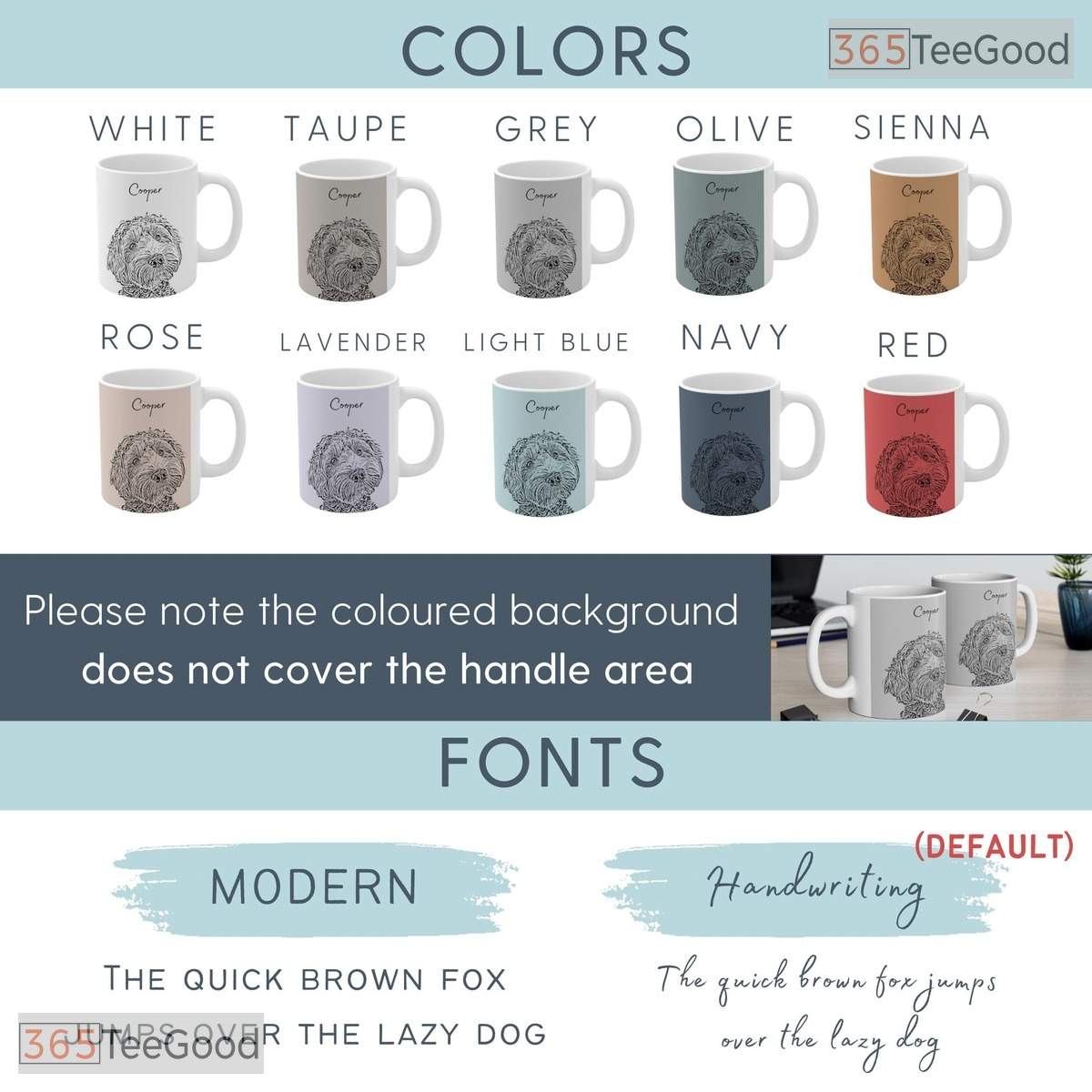 Personalized Pet Mug with Photo and Name - Custom Dog Mom Coffee Cup Ceramic Accent Mug